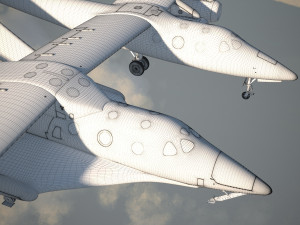 Virgin Galactic Shuttle 3D Model