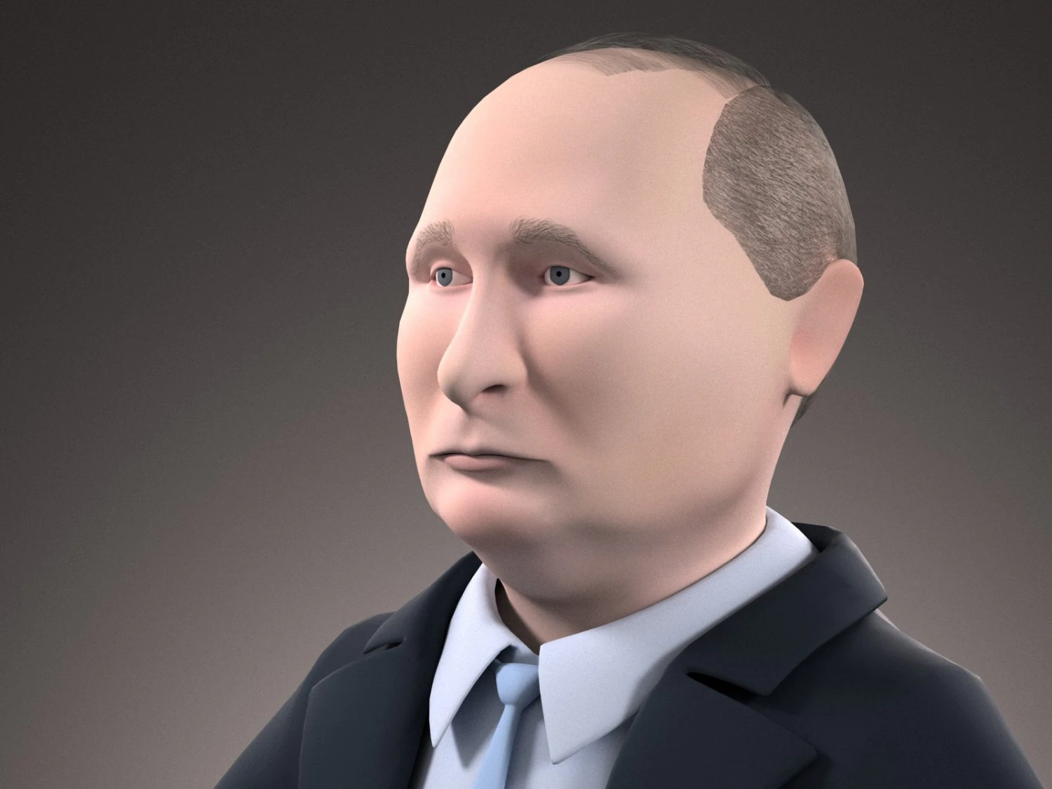 Vladimir Putin Cartoon 3D Model .c4d .max .obj .3ds .fbx .stl .blend 