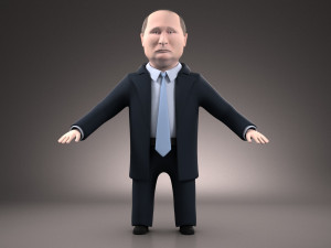 Vladimir Putin Cartoon 3D 模型