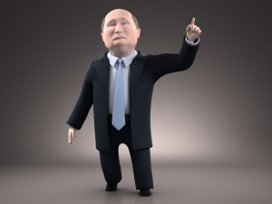 Vladimir Putin Cartoon 3D 模型