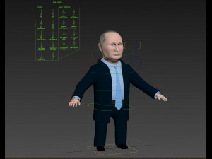 Vladimir Putin Cartoon 3D 模型
