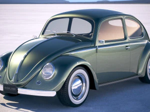 Volkswagen Beetle 1950 3D Model