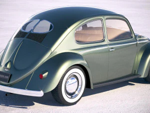 Volkswagen Beetle 1950 3D Model
