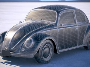 Volkswagen Beetle 1950 3D 모델