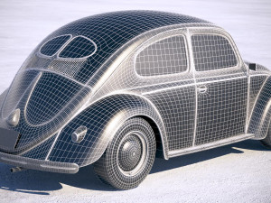 Volkswagen Beetle 1950 3D 모델