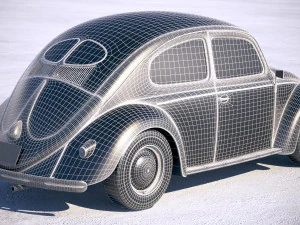 Volkswagen Beetle 1950 3D Model