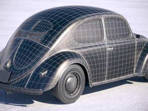 Volkswagen Beetle 1950 3D 모델