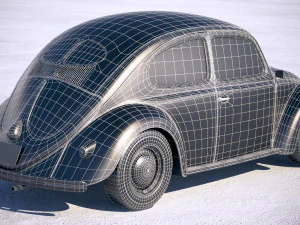 Volkswagen Beetle 1950 3D Model