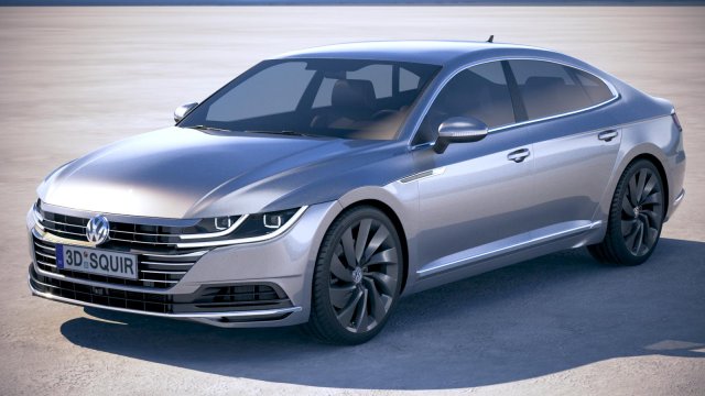 Volkswagen Arteon 2018 3D Model .c4d .max .obj .3ds .fbx .stl .blend