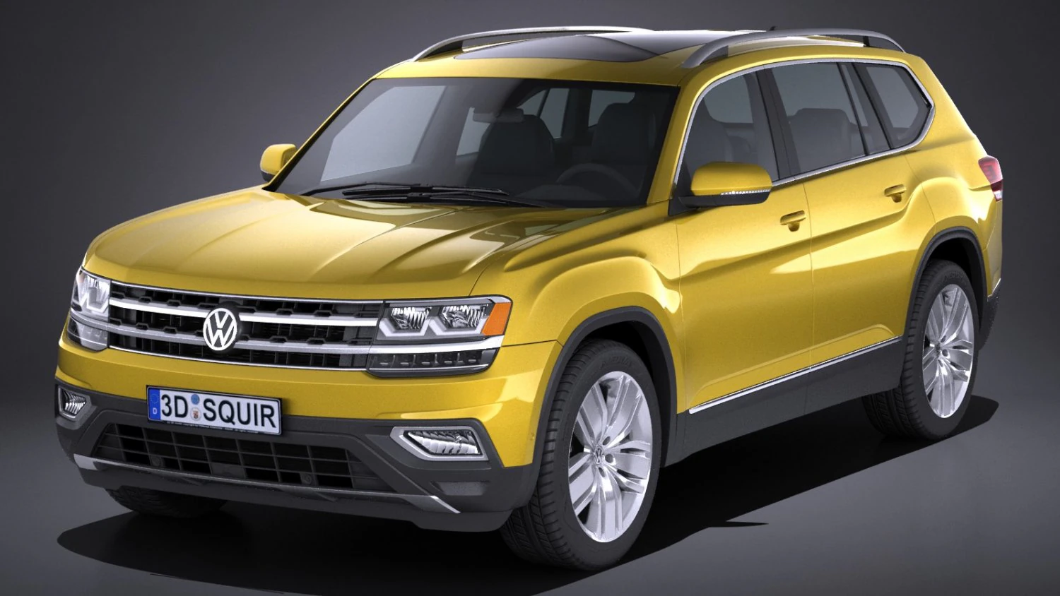 Volkswagen Atlass 2018 3D Model .c4d .max .obj .3ds .fbx .stl .blend