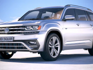 Volkswagen Atlas R-line 2018 3D Model