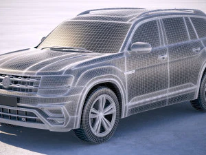 Volkswagen Atlas R-line 2018 3D Model