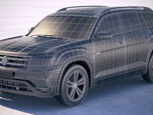 Volkswagen Atlas R-line 2018 3D Model