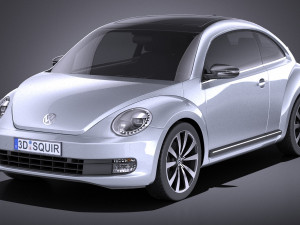 Volkswagen Beetle 2012-2015 vray Model 3D