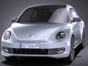 Volkswagen Beetle 2012-2015 vray 3D Model