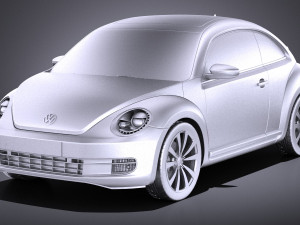 Volkswagen Beetle 2012-2015 vray 3D Model