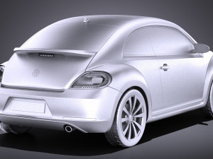 Volkswagen Beetle 2012-2015 vray 3D Model