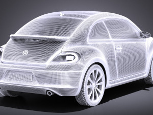 Volkswagen Beetle 2012-2015 vray 3D Model