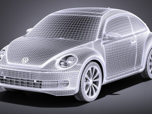 Volkswagen Beetle 2012-2015 vray 3D Model