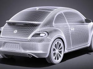 Volkswagen Beetle 2012-2015 vray 3D Model