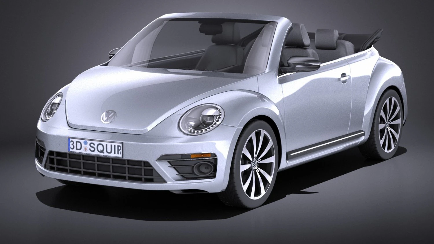 Volkswagen Beetle Convertible R-line 2015 vray 3D Model .c4d .max .obj .3ds .fbx .stl .blend 