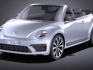 Volkswagen Beetle Convertible R-line 2015 vray Model 3D