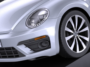 Volkswagen Beetle Convertible R-line 2015 vray Model 3D
