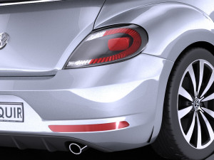 Volkswagen Beetle Convertible R-line 2015 vray Model 3D