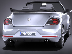Volkswagen Beetle Convertible R-line 2015 vray Model 3D