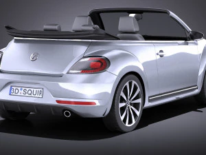 Volkswagen Beetle Convertible R-line 2015 vray 3D Model