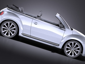 Volkswagen Beetle Convertible R-line 2015 vray Model 3D