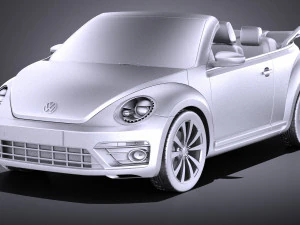 Volkswagen Beetle Convertible R-line 2015 vray 3D Model