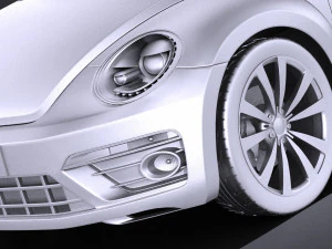 Volkswagen Beetle Convertible R-line 2015 vray 3D Model