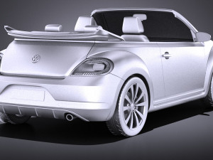 Volkswagen Beetle Convertible R-line 2015 vray Model 3D