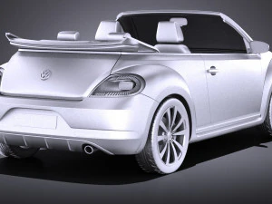 Volkswagen Beetle Convertible R-line 2015 vray 3D Model