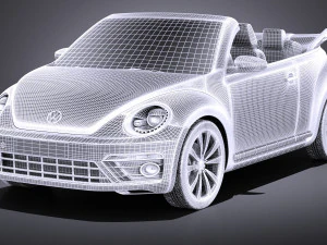 Volkswagen Beetle Convertible R-line 2015 vray 3D Model