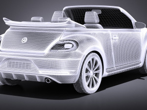 Volkswagen Beetle Convertible R-line 2015 vray Model 3D