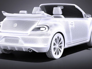 Volkswagen Beetle Convertible R-line 2015 vray 3D Model