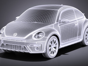 Volkswagen Beetle Dune 2018 vray Modello 3D