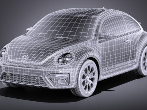 Volkswagen Beetle Dune 2018 vray Modello 3D