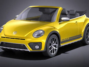 Volkswagen Beetle Dune Convertible 2017 vray 3D Model