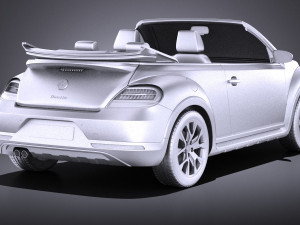 Volkswagen Beetle Dune Convertible 2017 vray 3D मॉडल