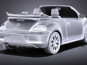 Volkswagen Beetle Dune Convertible 2017 vray 3D मॉडल
