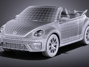 Volkswagen Beetle Dune Convertible 2017 vray 3D मॉडल