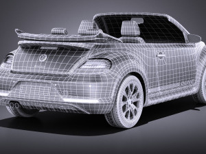 Volkswagen Beetle Dune Convertible 2017 vray 3D मॉडल