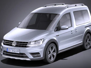 Volkswagen Caddy Alltrack 2018 vray 3D Model