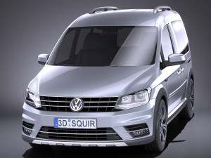 Volkswagen Caddy Alltrack 2018 vray 3D Model