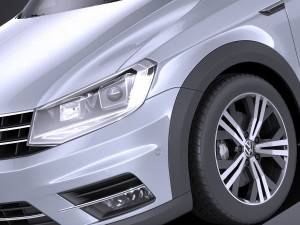 Volkswagen Caddy Alltrack 2018 vray 3D Model