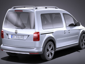 Volkswagen Caddy Alltrack 2018 vray 3D Model