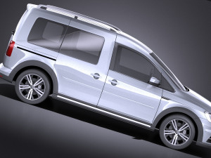 Volkswagen Caddy Alltrack 2018 vray 3D Model